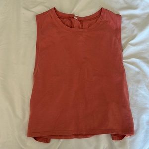 Lululemon orange/pink crop top size 6.